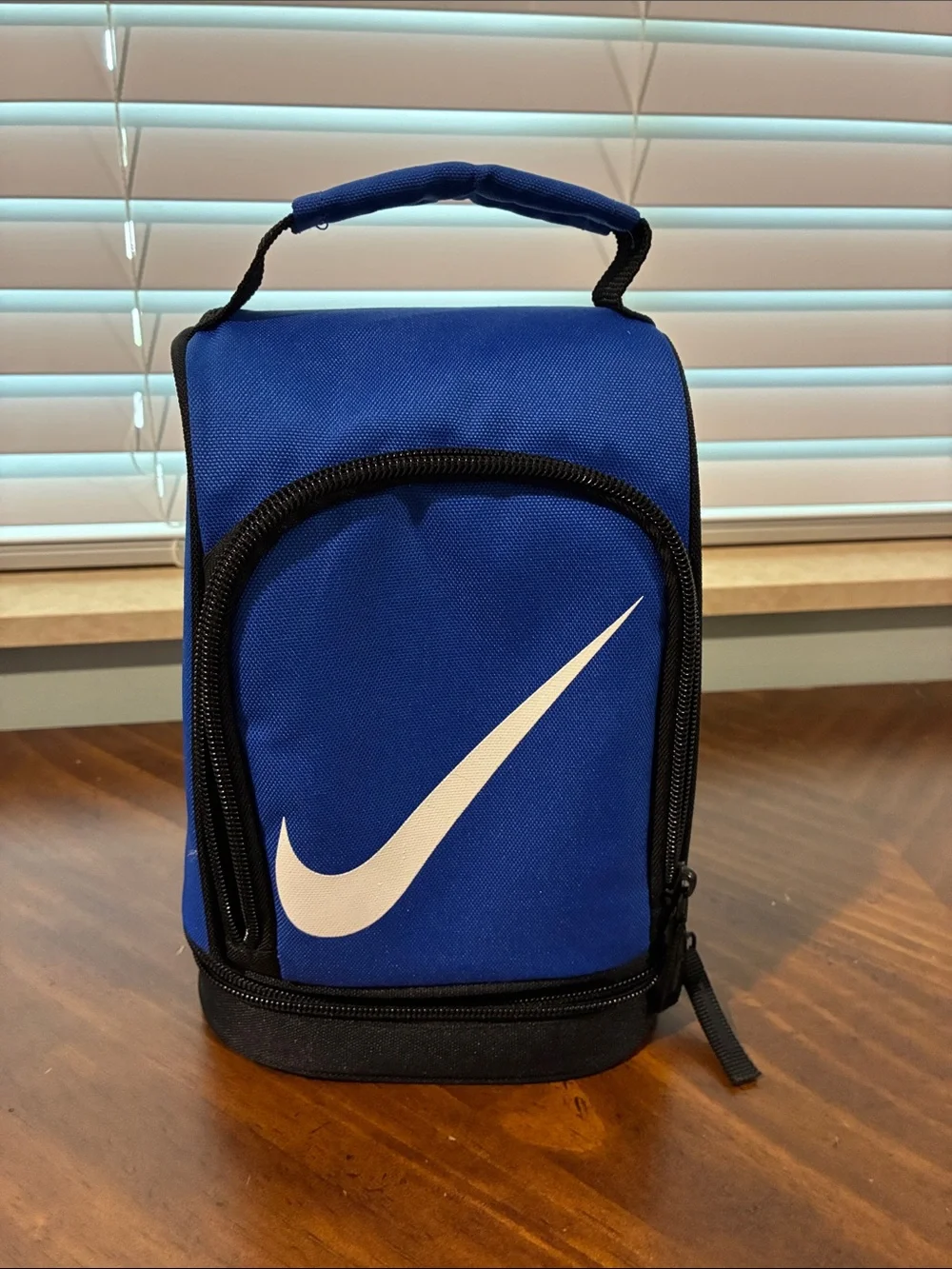 Nike Blue Kids Lunch/Accessory Bag with White Swoosh